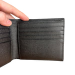 Yves Saint Laurent Leather Bi-Fold Wallet Black