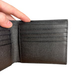 Yves Saint Laurent Leather Bi-Fold Wallet Black