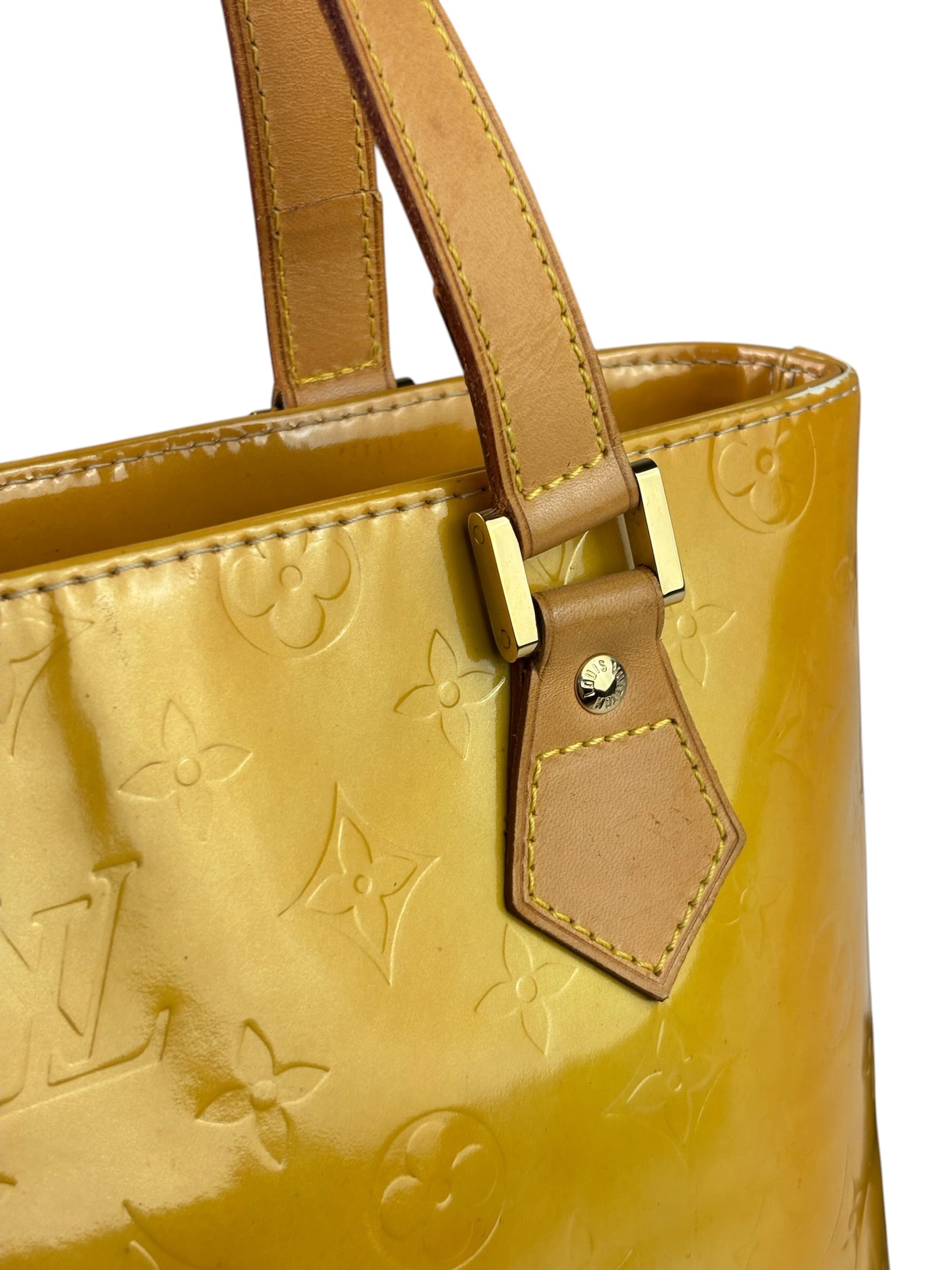 Louis Vuitton Yellow Vernis Houston Tote MM