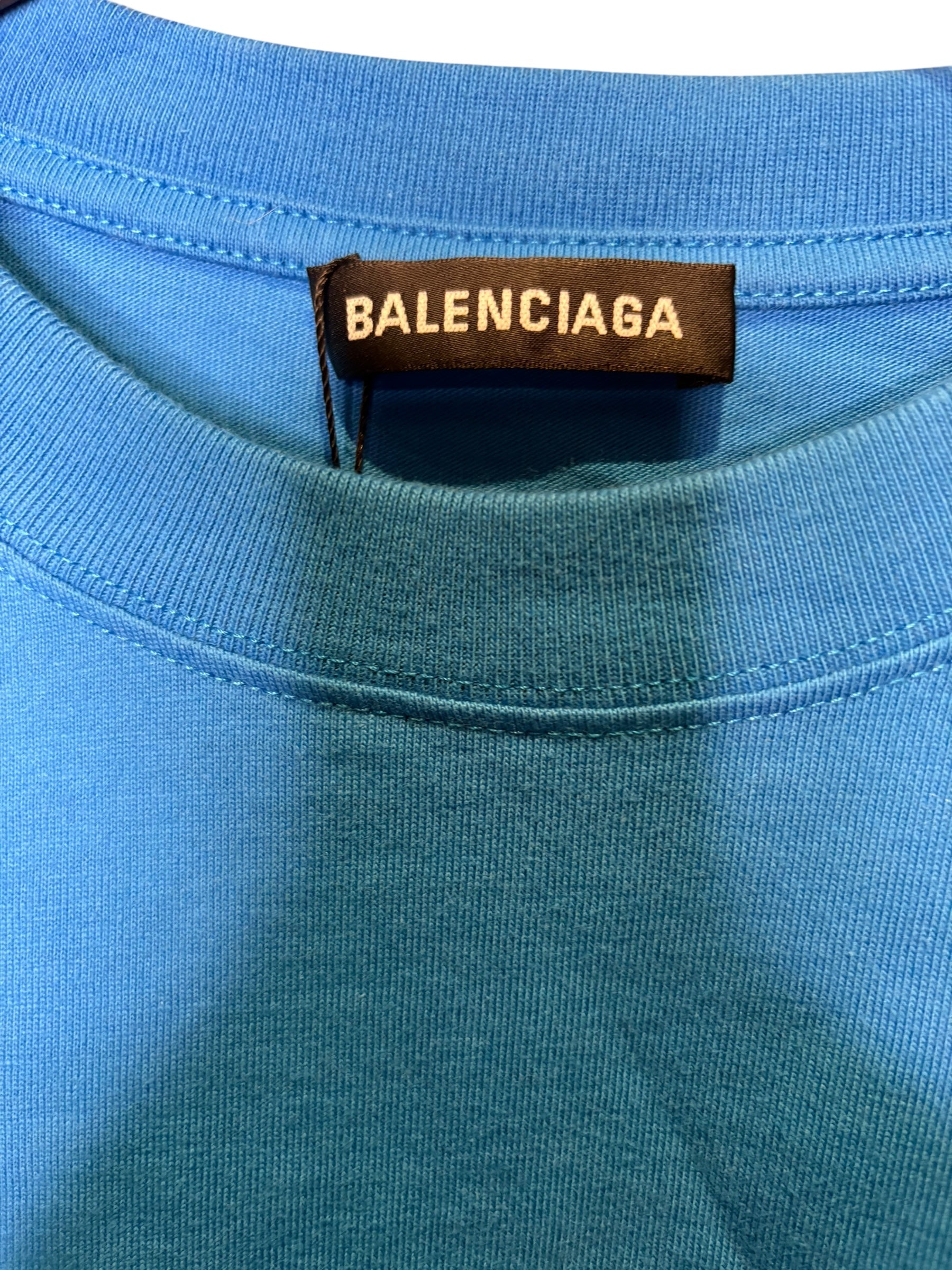 Balenciaga Blue Logo T-Shirt