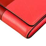 Loewe Red/Pink Leather Trifold Long Wallet