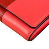 Loewe Red/Pink Leather Trifold Long Wallet