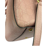 Gucci Pink Leather Guccissima Two-Way Boston Bag