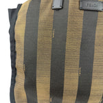 Fendi Pequin Canvas Tote Bag