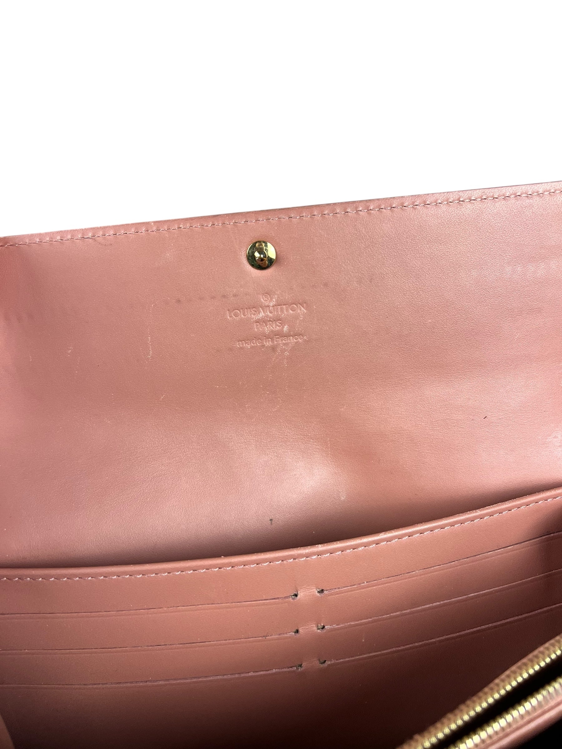 Louis Vuitton Monogram Vernis Floral Rose Long Wallet