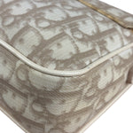 Christian Dior Beige Embroidered Trotter Flap Crossbody Bag