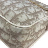 Christian Dior Beige Embroidered Trotter Flap Crossbody Bag