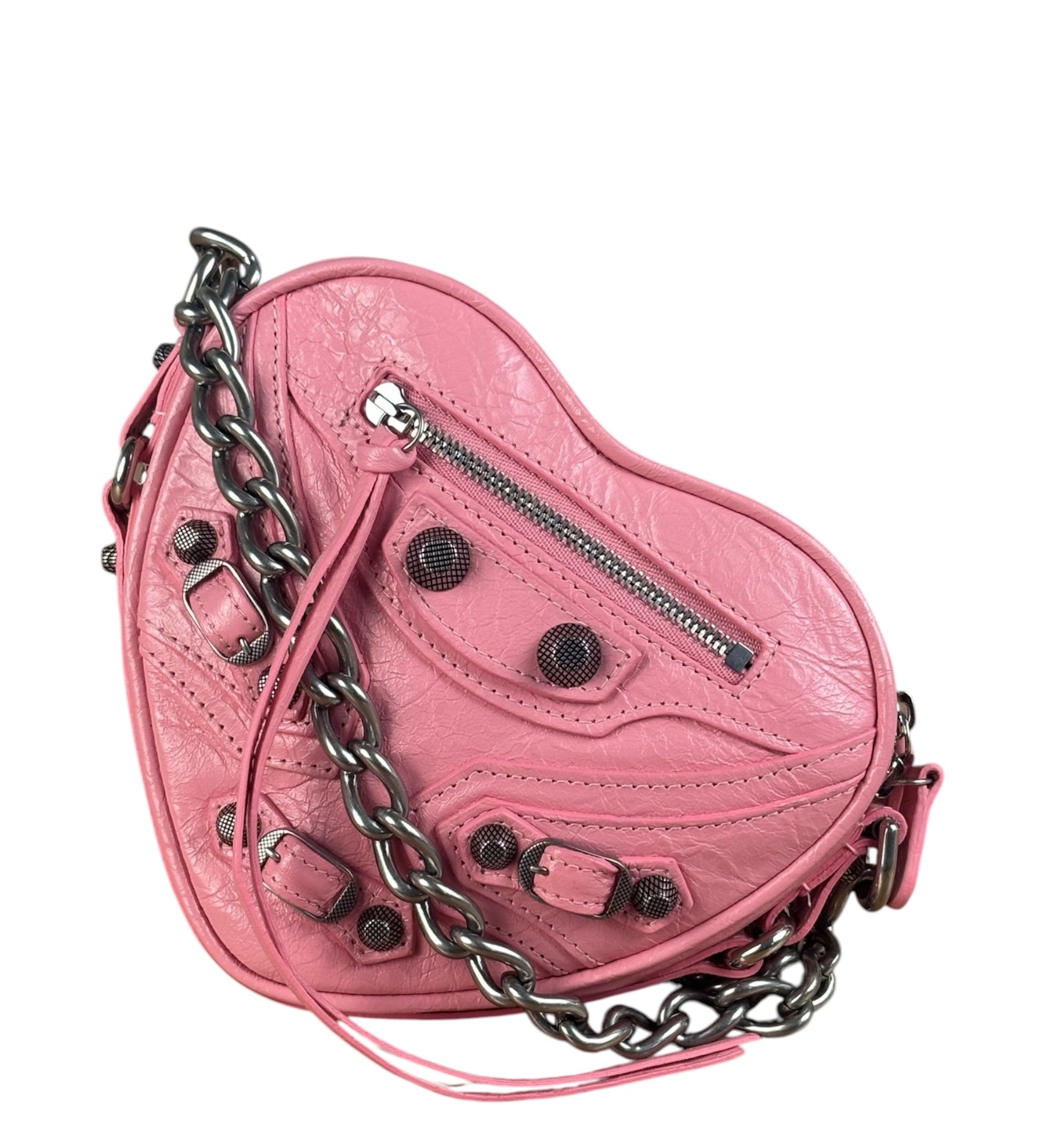Balenciaga Pink Le Cagole Heart Mini Bag