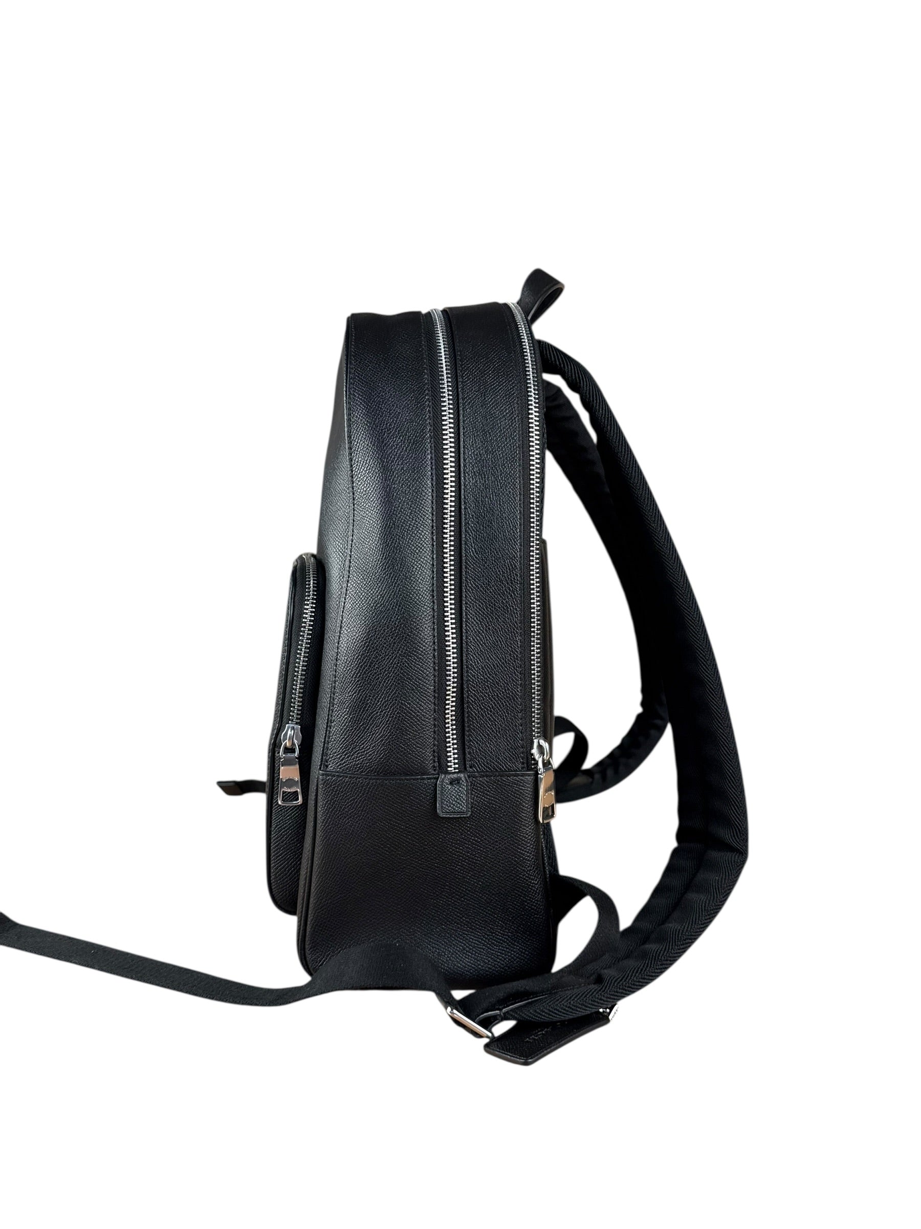 Coach Black Crossgrain Leather Wade Backpack