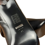 Gucci Black Leather Heel Boots