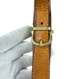 Celine Vintage Macadam Canvas Leather Trim Shoulder Bag