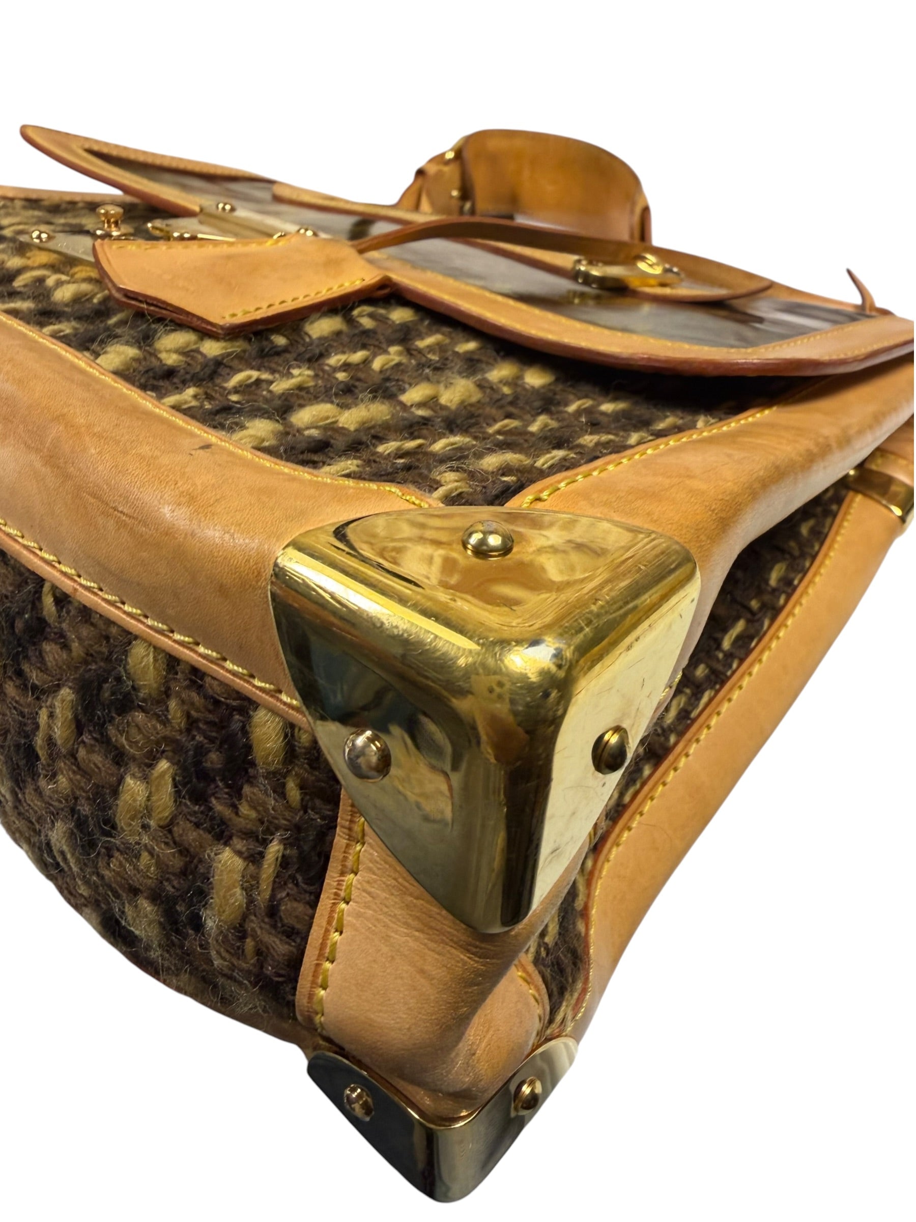 Louis Vuitton Brown Monogram Ambre Tweedy Zip GM