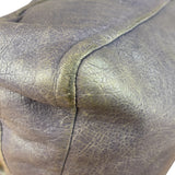 Balenciaga Vintage Distressed Purple Leather City Bag