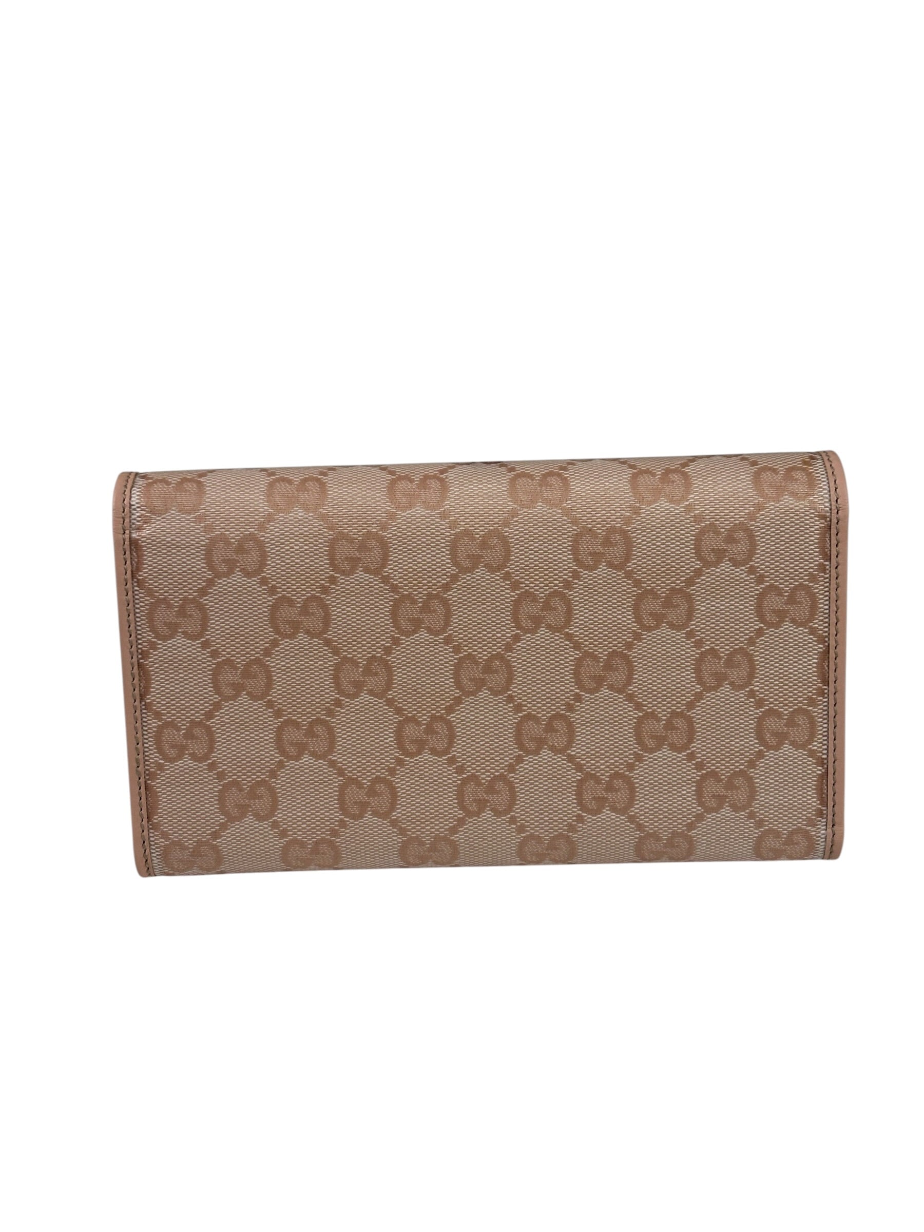 Gucci GG Pink Crystal Canvas Long Wallet