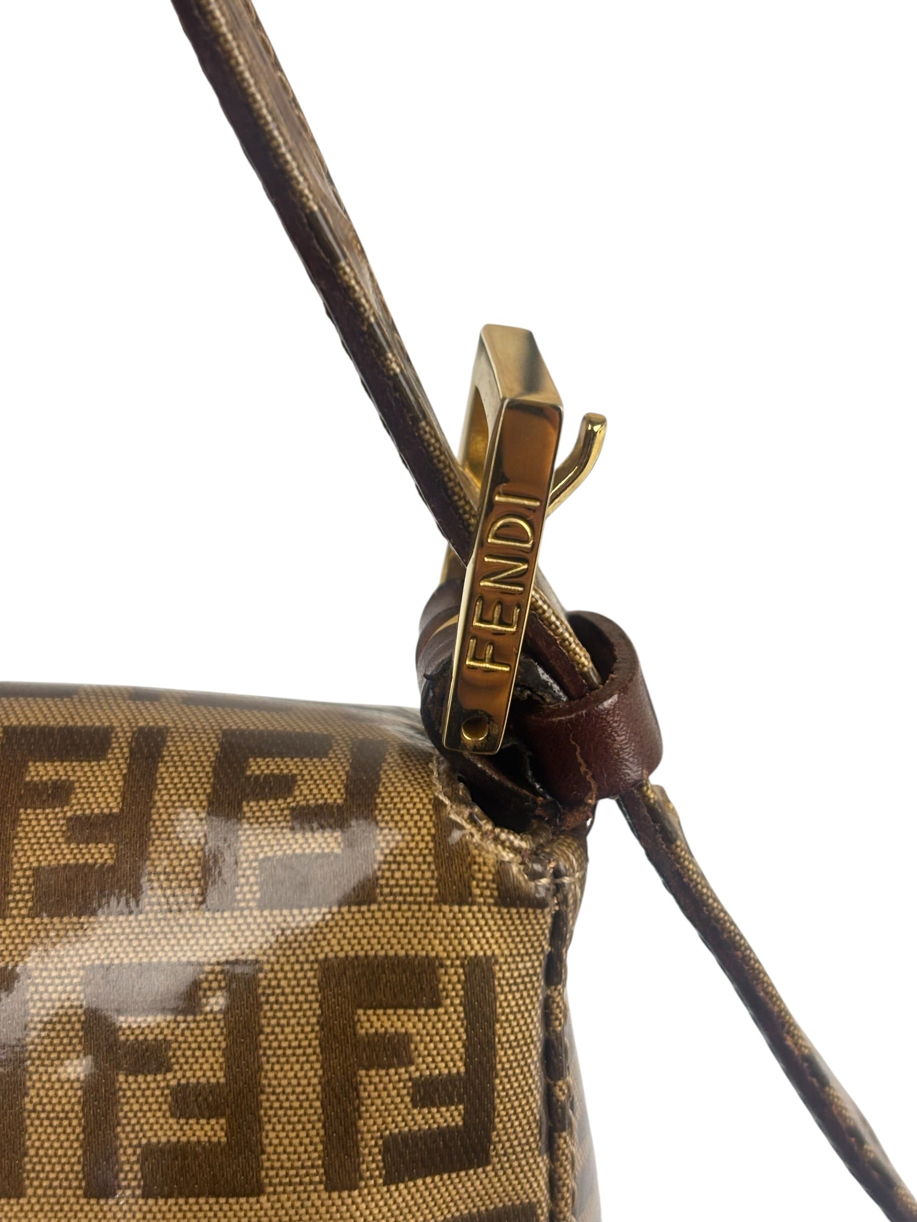 Fendi FF PVC Coated Sequin Buckle Baguette