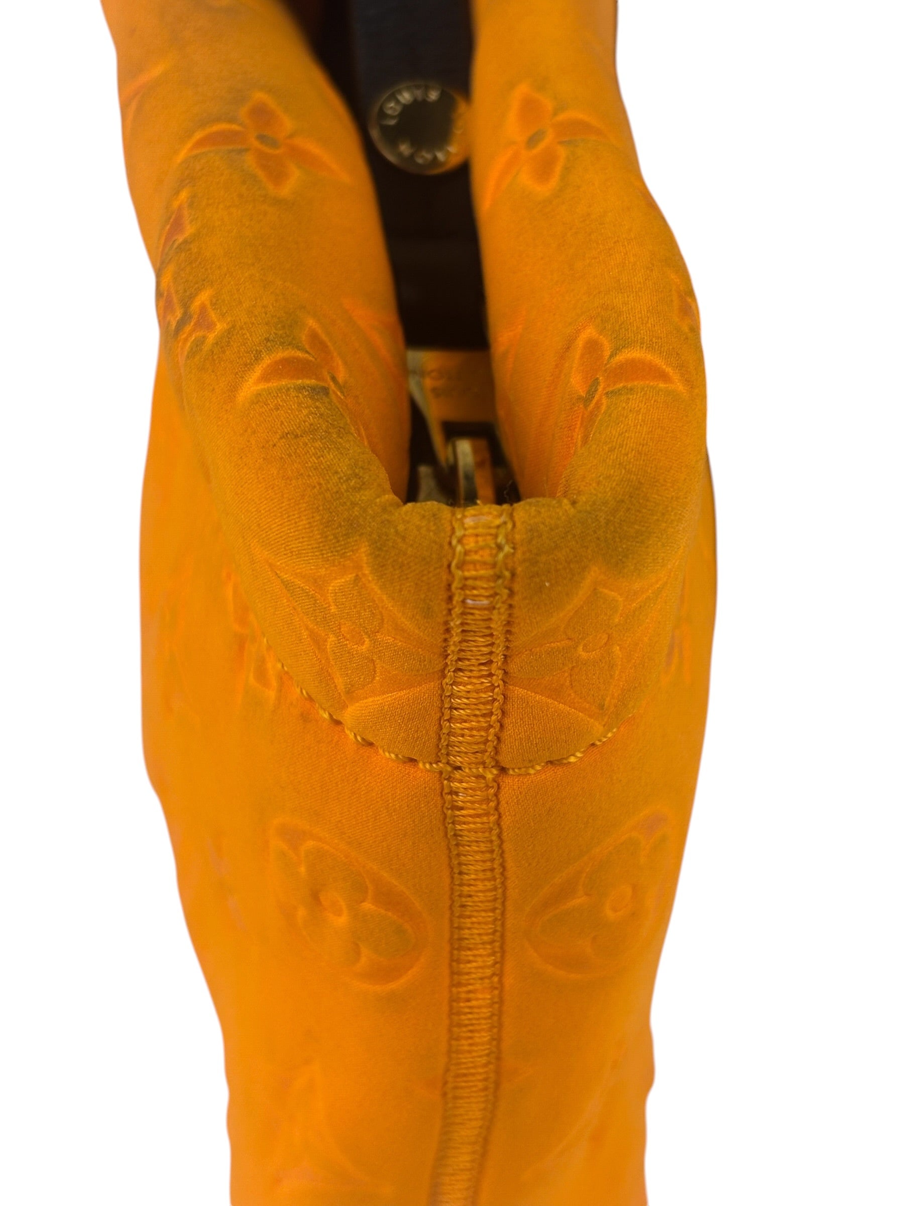 Louis Vuitton Vintage Orange Monogram Neoprene Scuba Clutch