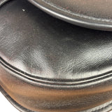 Christian Dior Vintage Black Leather Rounded Flap Bag