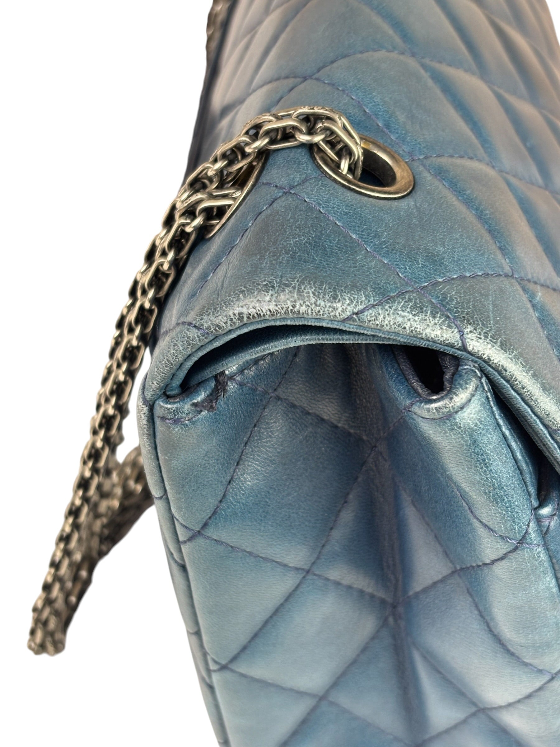 Chanel Blue Reissue 225 Double Flap Bag 1991