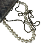 Chanel Metallic Silver Quilted Chain Around Clutch Shoulder Bag 2011