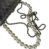 Chanel Metallic Silver Quilted Chain Around Clutch Shoulder Bag 2011