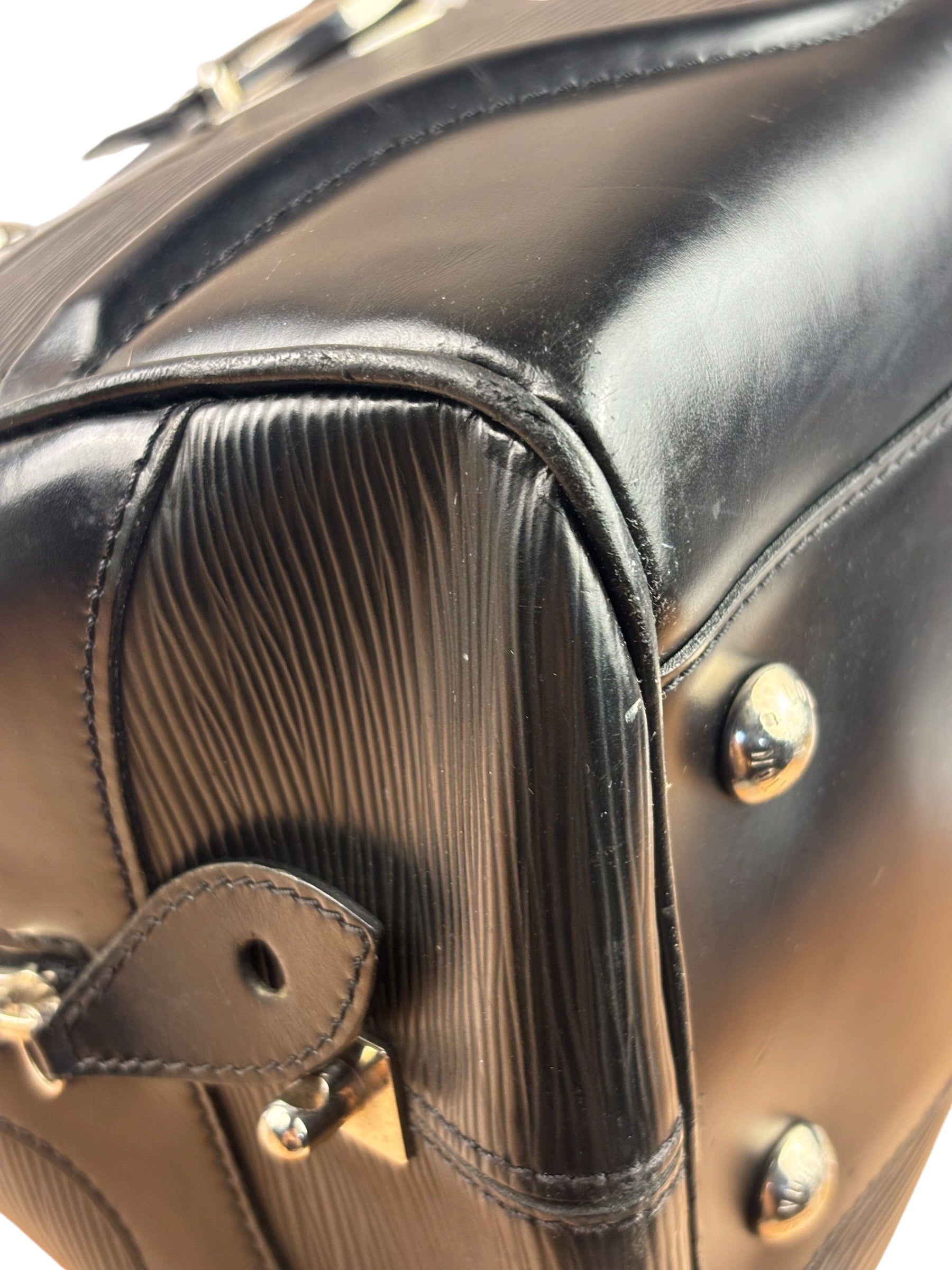 Louis Vuitton Black Epi Leather Montaigne Bowling Handbag