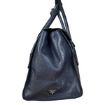 Prada Vintage Muted Blue Leather Glace 2Way Handbag