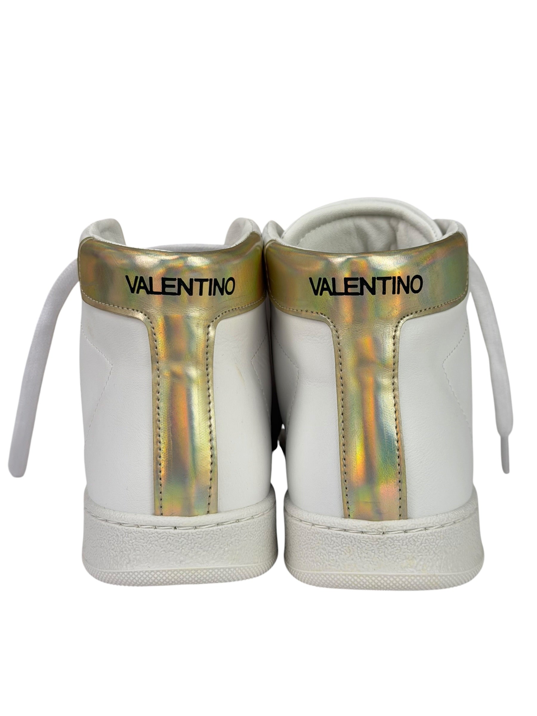 Valentino White Mabel High Top Sneaker