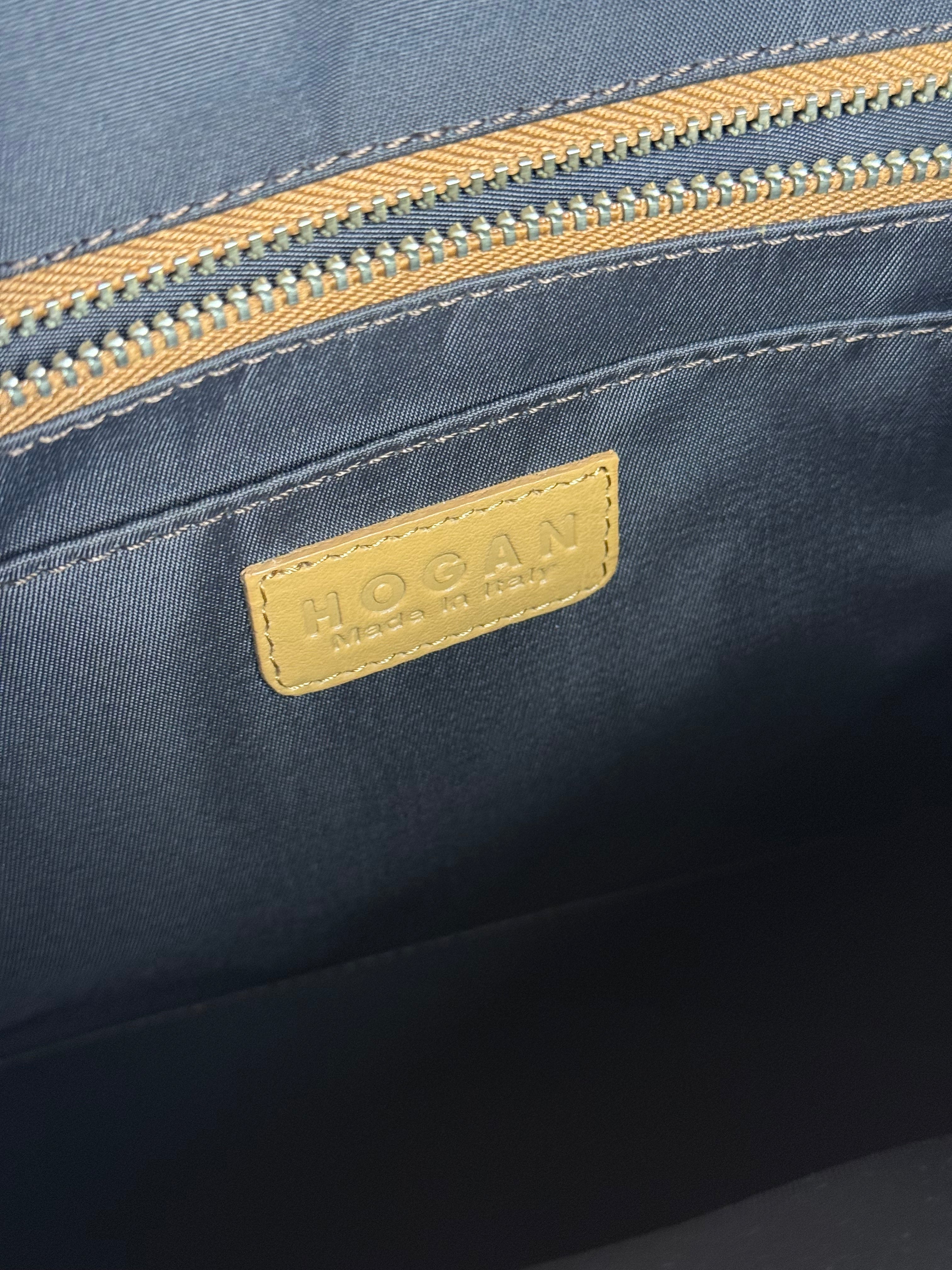 Hogan Brown Leather Boston