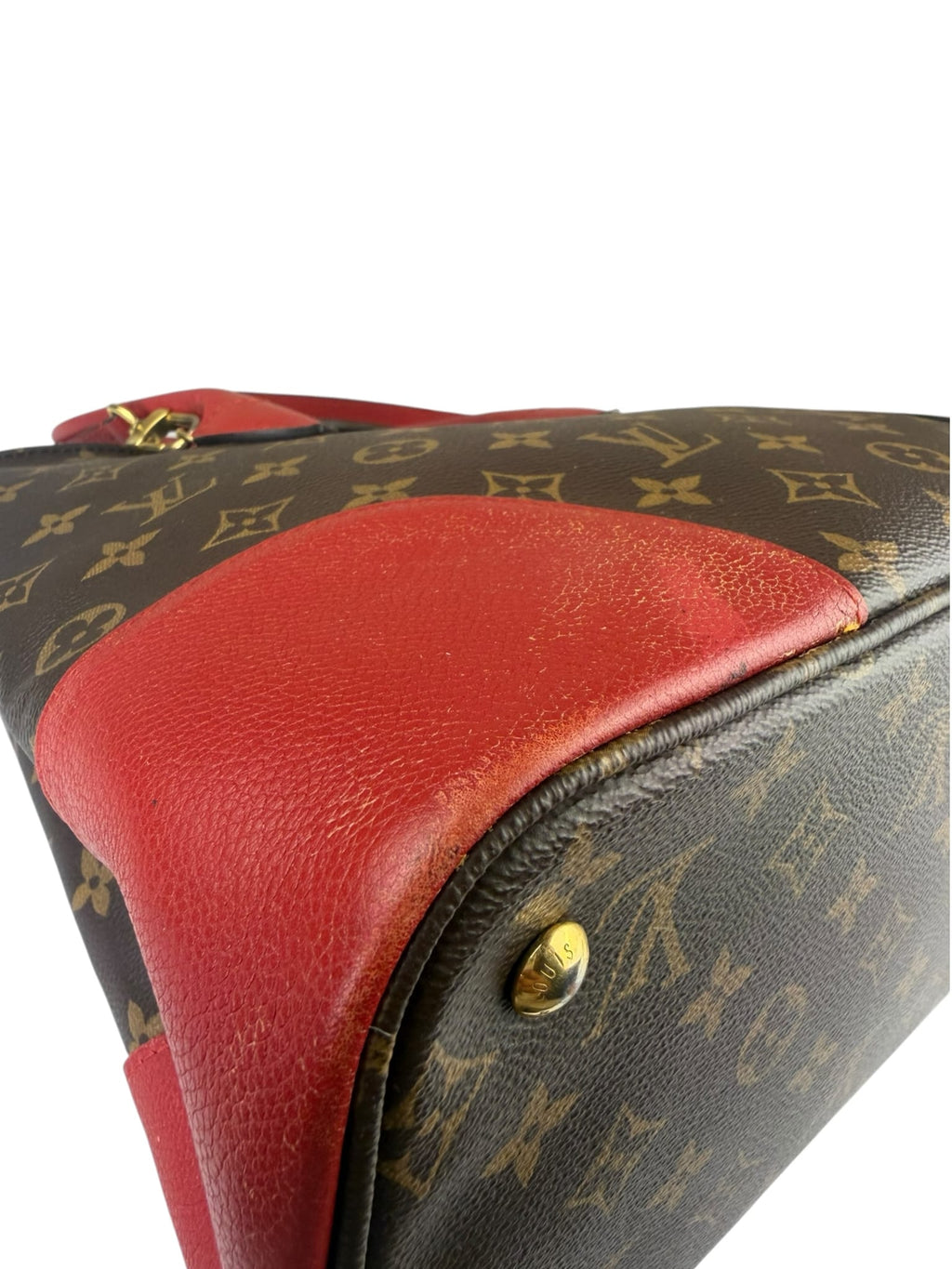 Louis Vuitton Brown/Cherry Red Monogram Flandrin Two-Way Bag