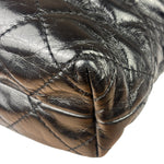 Chanel Black Quilted Lambskin Tabatiere Fold-Over Shoulder Bag 2014