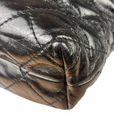 Chanel Black Quilted Lambskin Tabatiere Fold-Over Shoulder Bag 2014