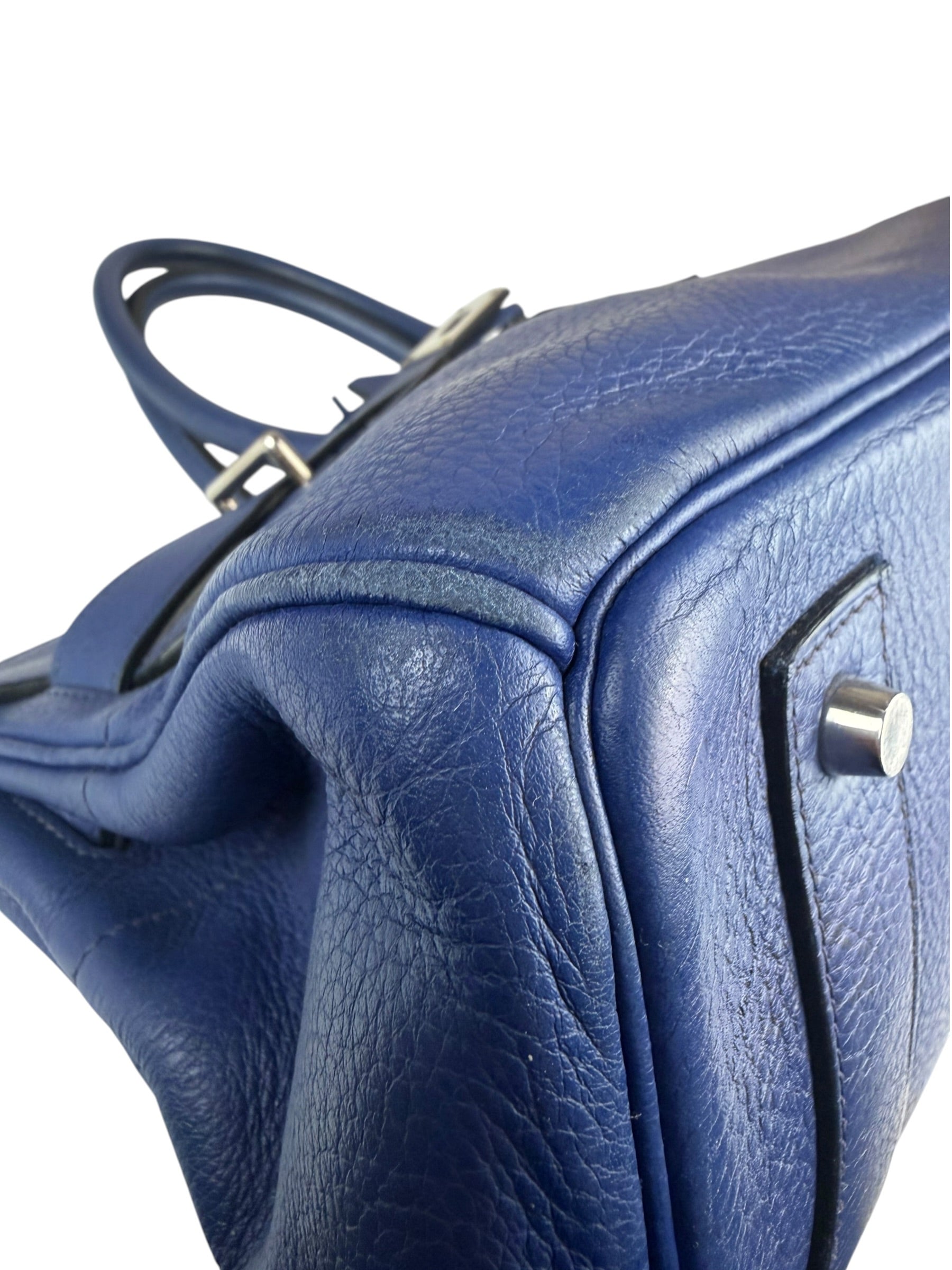 Hermes Blue Clemence Leather JPG Birkin 42 Palladium 2006