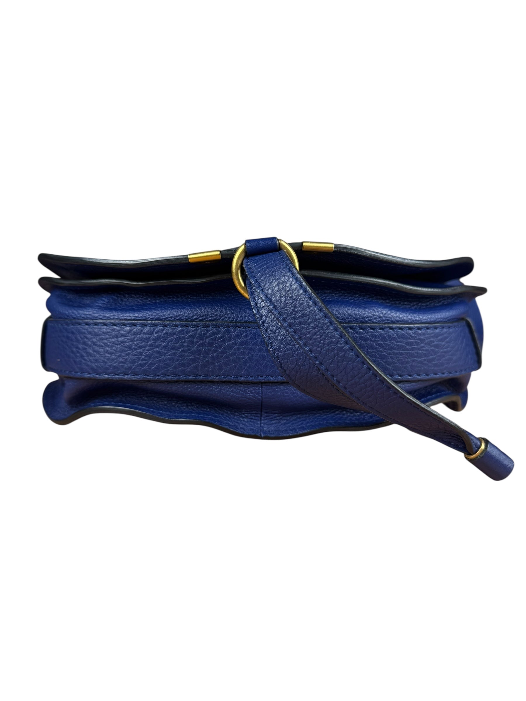 Chloe Large Marcie Saddle Bag Blue