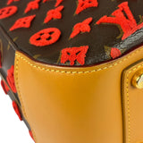 Louis Vuitton Red Tuffetage Cube Monogram Deauville