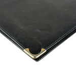 Celine Vintage Black Leather Triomphe Long Wallet