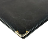 Celine Vintage Black Leather Triomphe Long Wallet