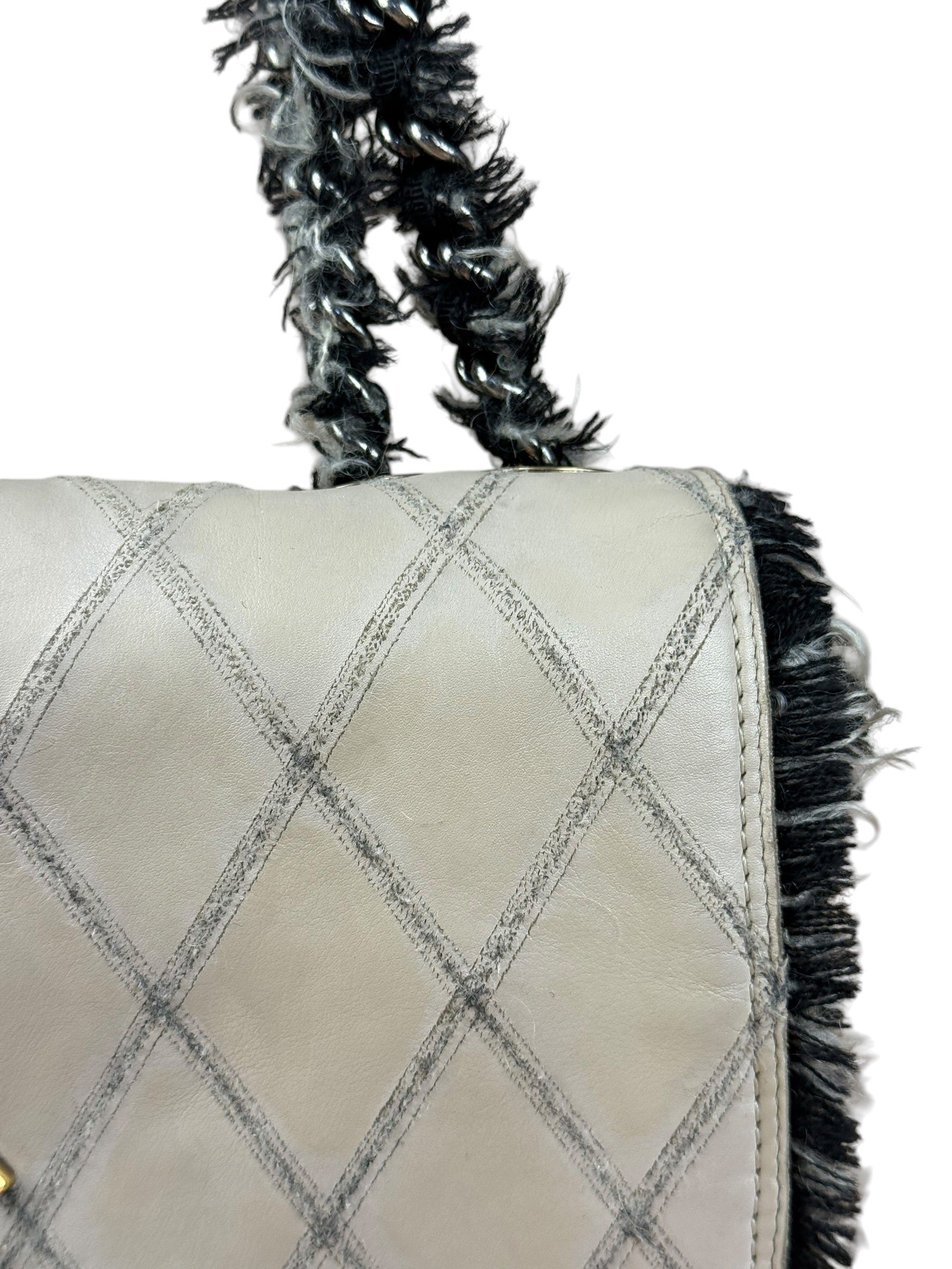 Chanel Tweedy Quilted Leather Fringe Flap Bag 2011