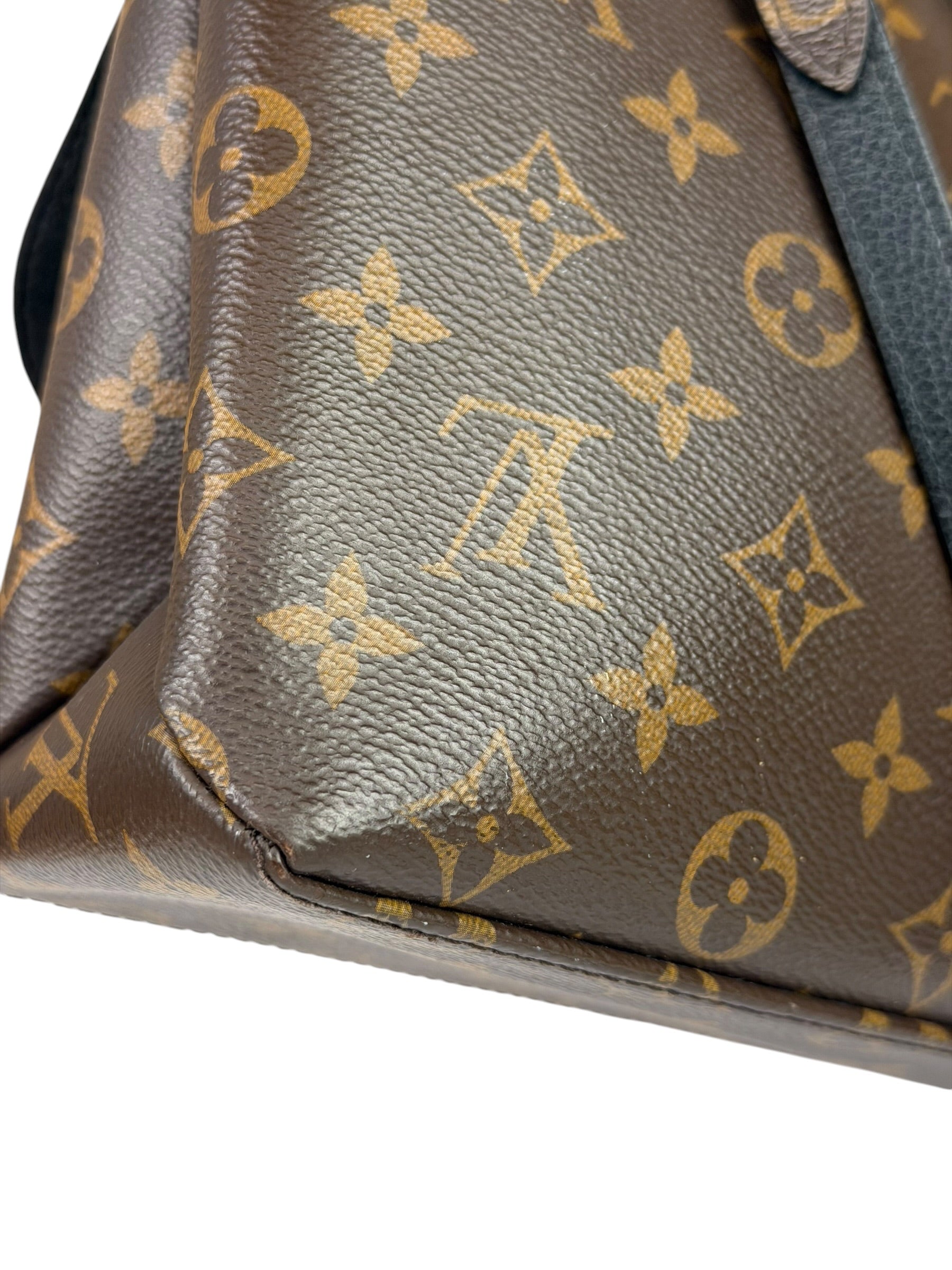 Louis Vuitton Black Leather/ Monogram Marignan 2Way Bag