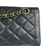 Chanel Black Leather Jumboo Double Flap Shoulder Bag