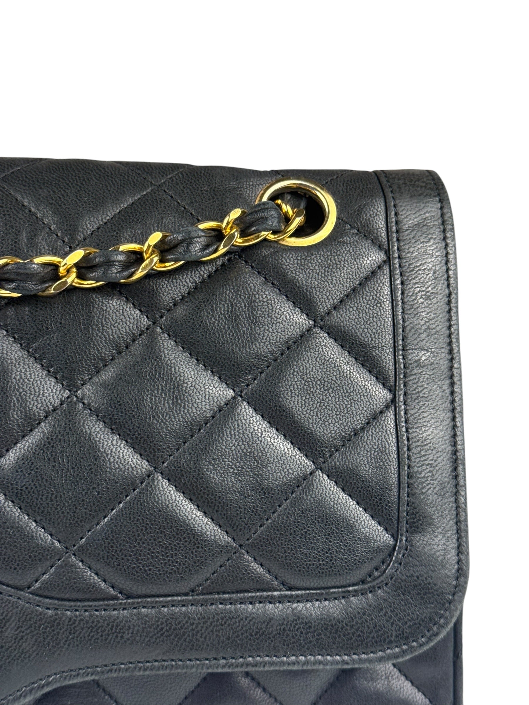 Chanel Black Leather Jumboo Double Flap Shoulder Bag