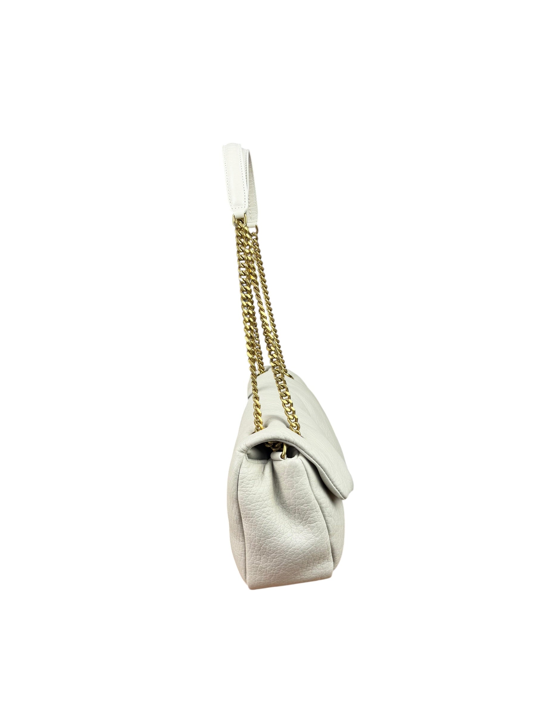 YSL Calypso Crema Soft Flap Bag