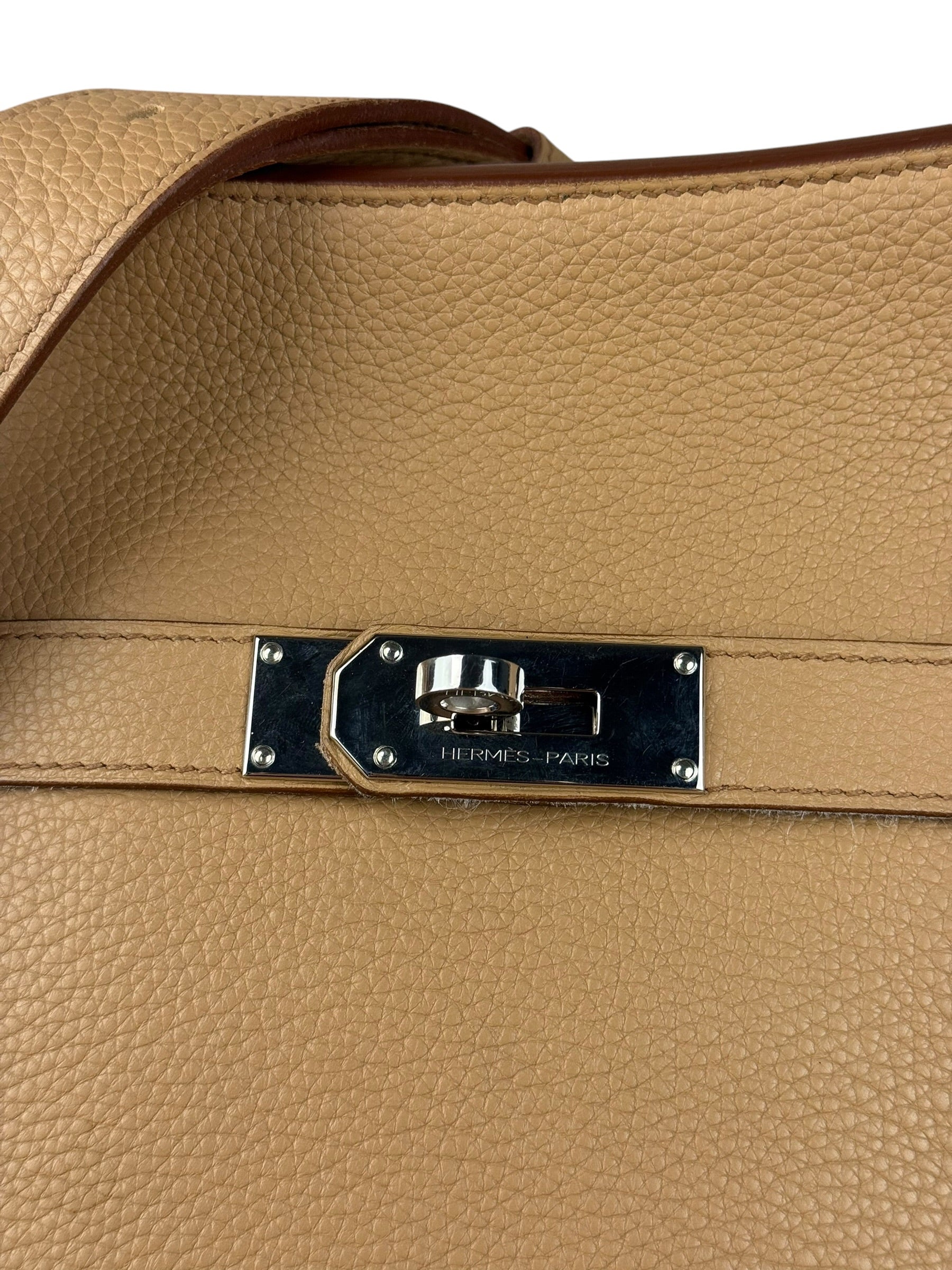 Hermes Jypsiere Tan Clemence Leather Shoulder Bag 2008