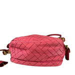 Prada Pink Leather Trim/Synthetic Tessuto Camera Bag