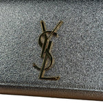 Saint Laurent Textured Metallic YSL Kate Clutch Bag