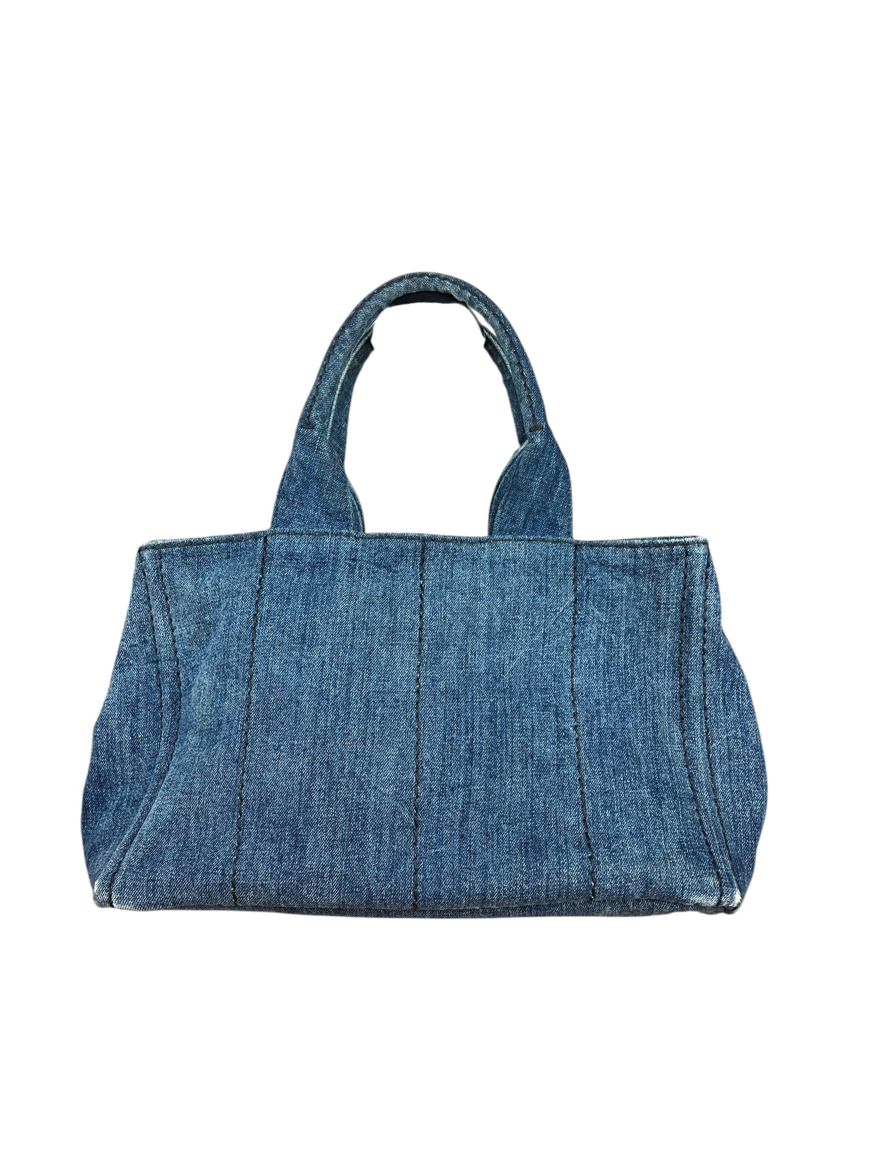 Prada Canapa Denim Tote Bag