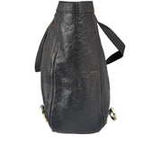 Gucci Black Leather GG Supreme D-Ring Abbey Tote
