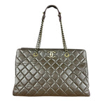 Chanel CC Brown Quilted Leather Perfect Edge Tote 2012