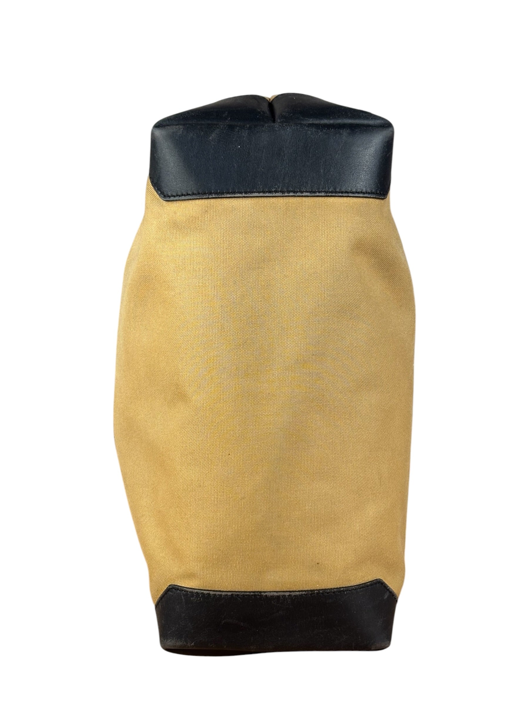 Gucci Vintage Brown Canvas Zip Tote