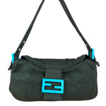 Fendi Green Jersey Cotton Baguette