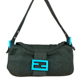 Fendi Green Jersey Cotton Baguette